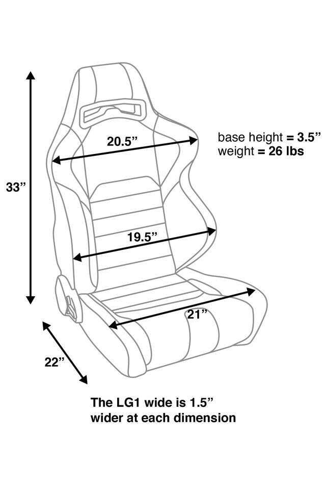 Corbeau LGS1 Reclining Race Seat (Pair)