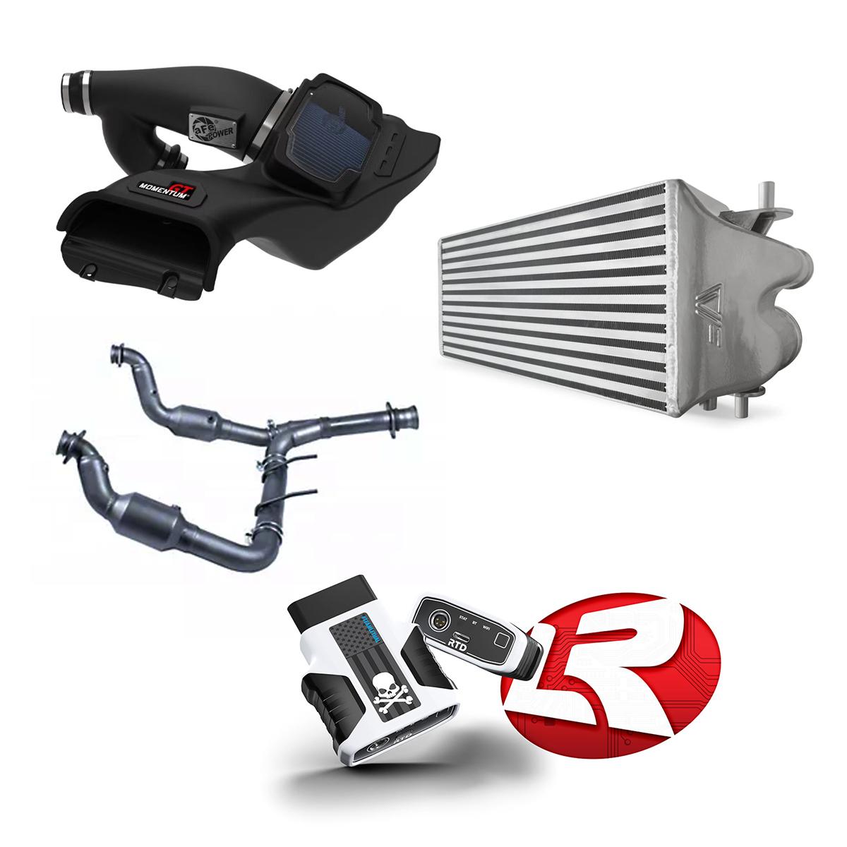 Stage 3 Power Pack - Intake, Intercooler, Downpipes and Lethal Performance HP Tuners RTD4 with Lund Custom Tune (2024-2025 F-150 3.5L PowerBoost)