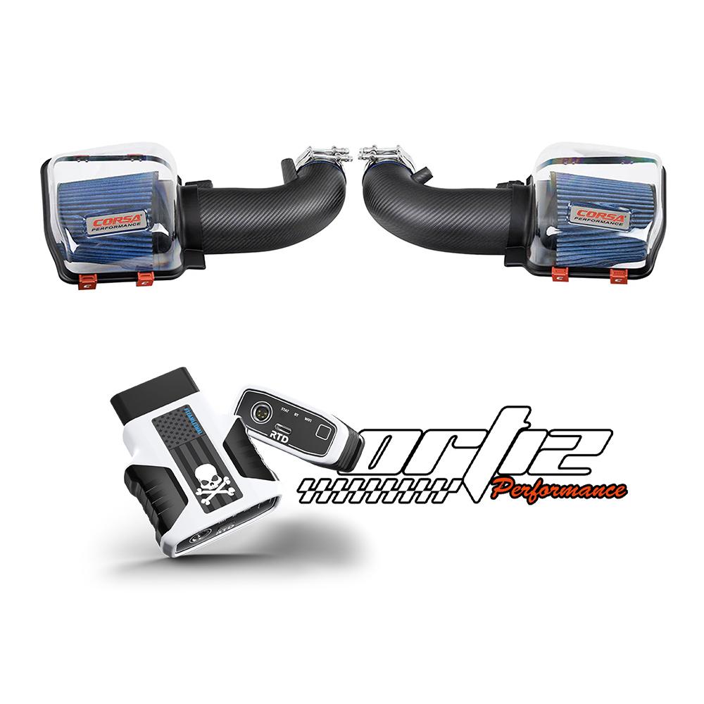 Stage 1 Power Pack - Intake and RTD4 Tuner with Ortiz Tune (2024-2026 Mustang GT / Dark Horse)
