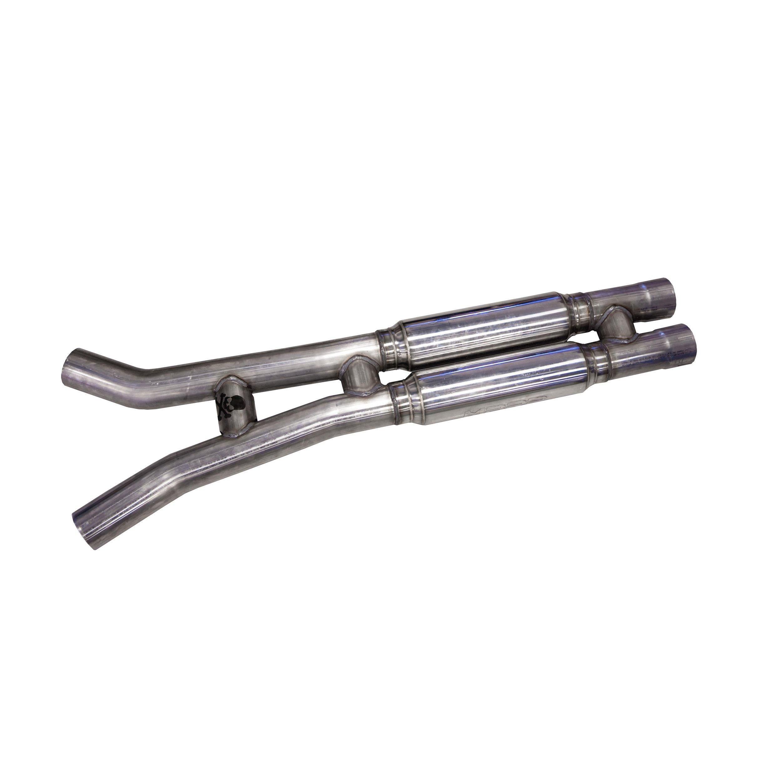 3" Resonated Double H-Pipe (2015-2026 Ford Mustang GT/Dark Horse)