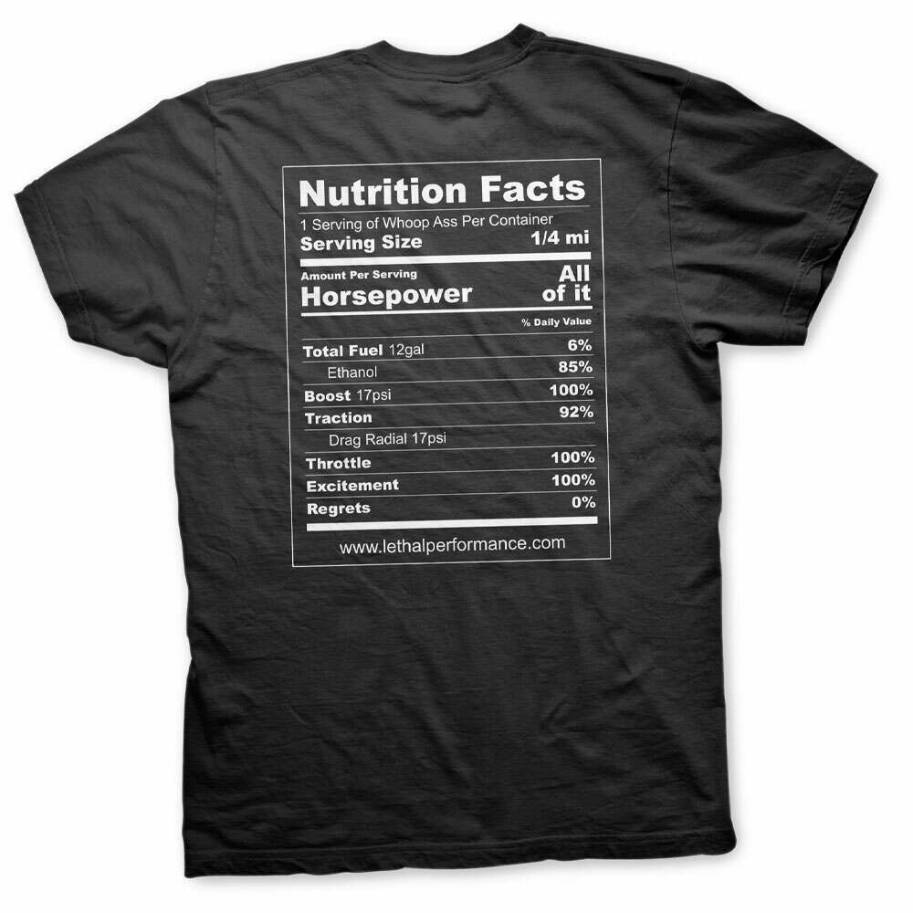 "Nutrition Facts" T-shirt