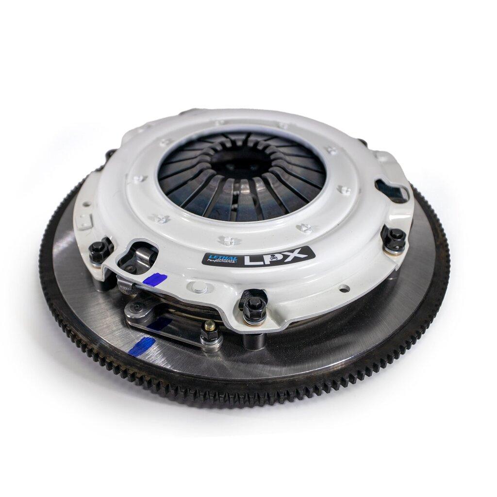 LPX Twin Disc Clutch Kit - 8 Bolt Lightweight Steel Flywheel, 23 Spline, 800 HP (2011-2017 Mustang GT)