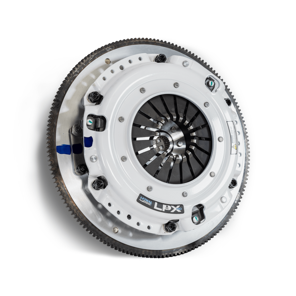 LPXHD Twin Disc Clutch Kit - 8 Bolt Lightweight Steel Flywheel, 23 Spline, 1,000 HP (2011-2017 Mustang GT)