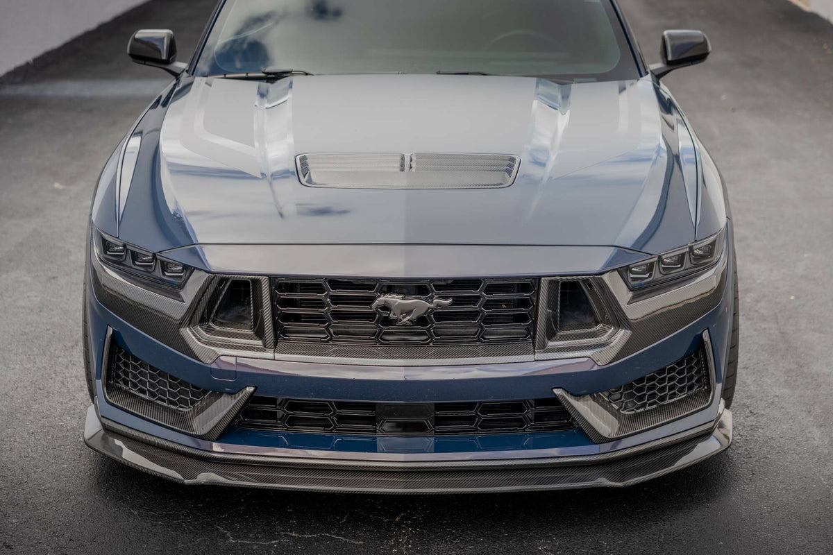 DX Carbon Carbon Fiber Front Fascia Bundle (2024-2026 Mustang Dark Horse) - 601205