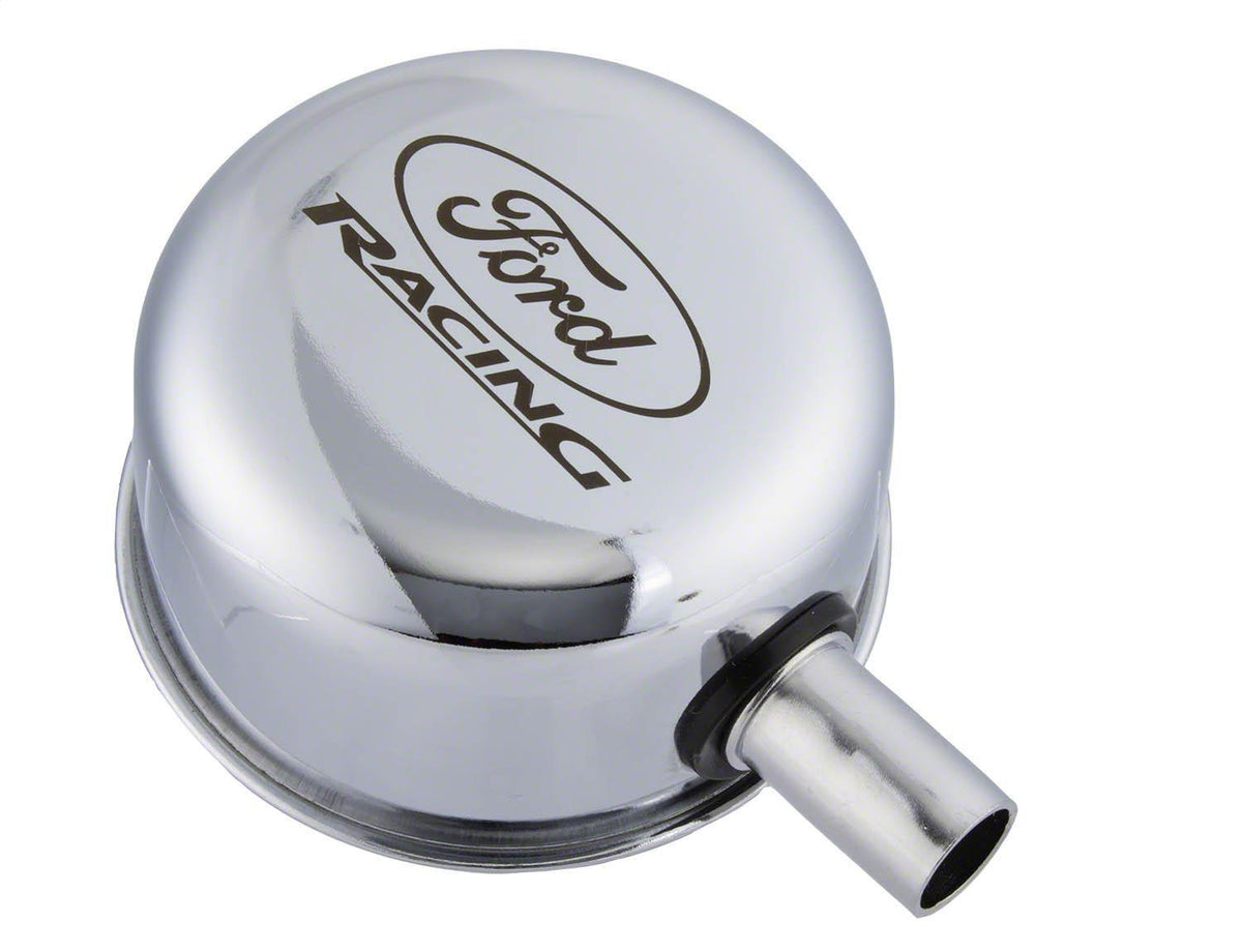 Ford Performance Chrome Breather Cap W/ Ford Racing Logo - M-6766-FRVCH