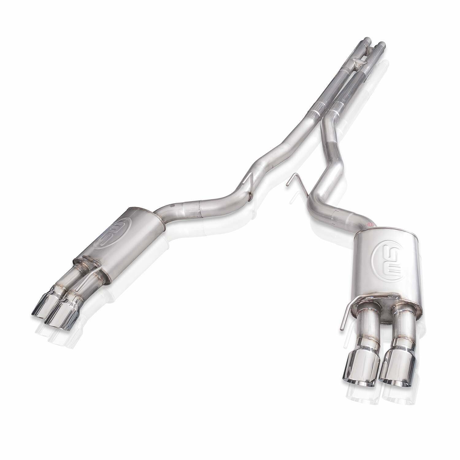 Stainless Works Redline Catback Exhaust with H-Pipe Non Active Valves (Factory Connect) (2018-2023 Mustang GT) - M18CBHFC