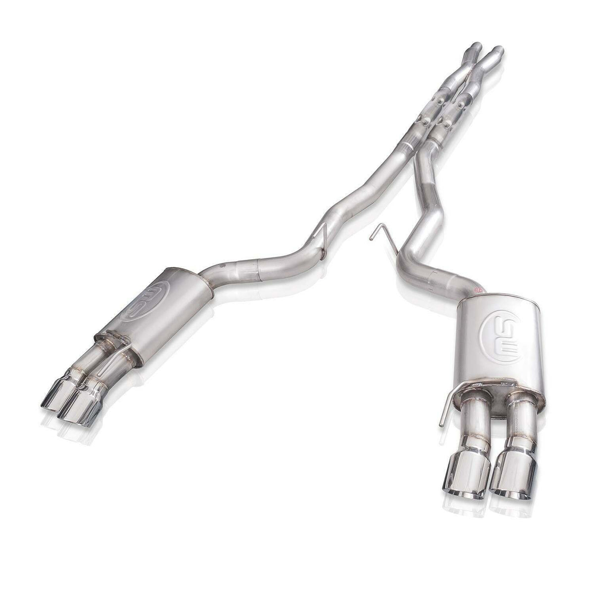 Stainless Works Legend Catback Exhaust with X-Pipe Non Active Valves (Factory Connect) (2018+ Mustang GT) - M18CBXFCL