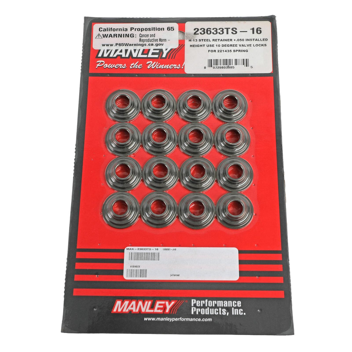 Manley Spring Retainer Ret-H-13 1.340 10 Deg +.050 Ls - 23633TS-16