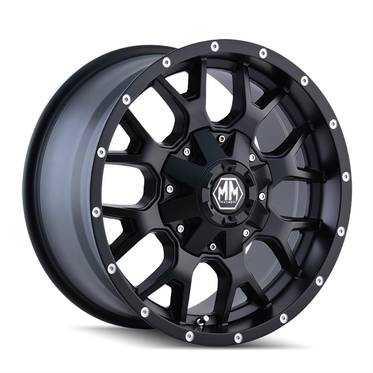 Mayhem Wheels 8015 Warrior 18x9 / 6x135 BP / -12mm Offset / 106mm Hub Matte Black Wheel - 8015-8937MB