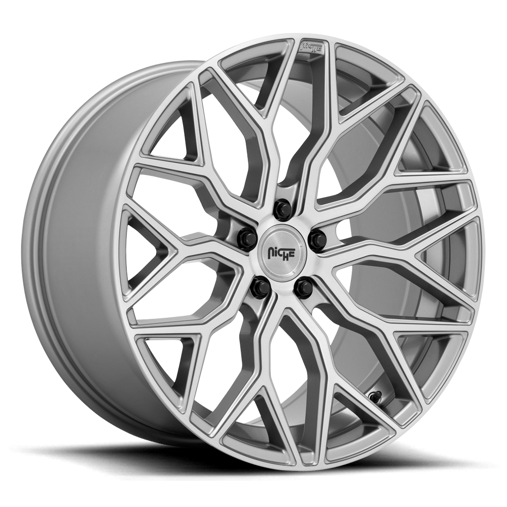 Niche M265 Mazzanti Wheel, 20X9 in Anthracite Brushed Tint Clear with 5X120 Bolt Pattern and 35 Offset - M265209021+35