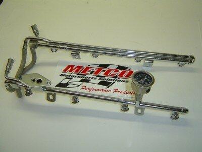 Metco Motorsports Liquid Filled Fuel Rail Gauge Kit