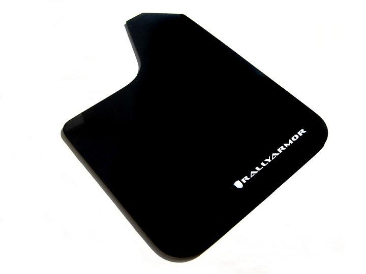 Rally Armor Black Mud Flap/White Logo - MF12-BAS-WH
