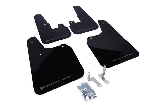 Rally Armor Black Mud Flap/Grey Logo (2010-2014 Outback 2.5i, Outback 3.6R) - MF16-UR-BLK/GRY