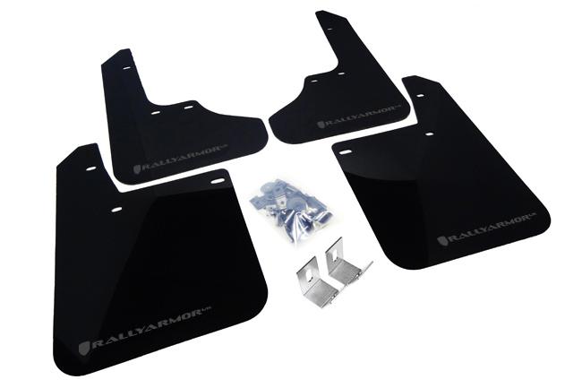 Rally Armor Black Mud Flap/Grey Logo (1993-2001 Impreza RS, Impreza LX, Impreza) - MF2-UR-BLK/GRY
