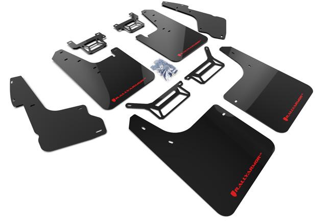 Rally Armor Black Mud Flap/Red Logo (2012-2024 4Runner, 4Runner Base, 4Runner Limited, 4Runner TRD Pro) - MF48-UR-BLK/RD