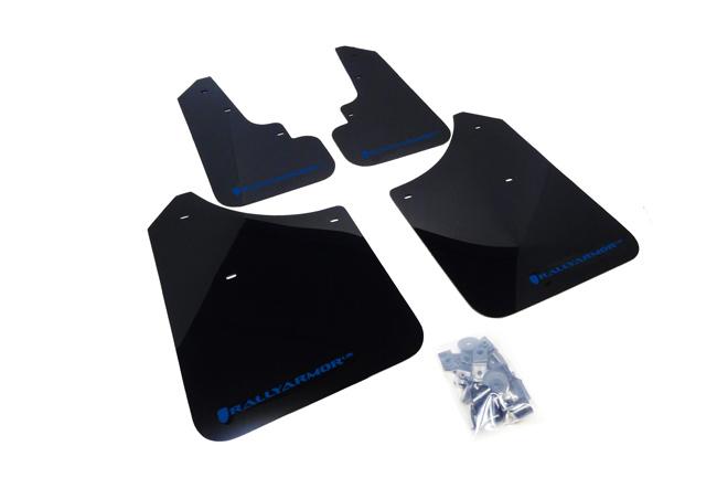 Rally Armor Black Mud Flap/Blue Logo (2004-2008 Subaru Forester) - MF5-UR-BLK/BL
