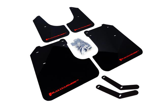 Rally Armor Black Mud Flap/White Logo (2008-2011 Subaru Impreza) - MF6-UR-BLK/WH