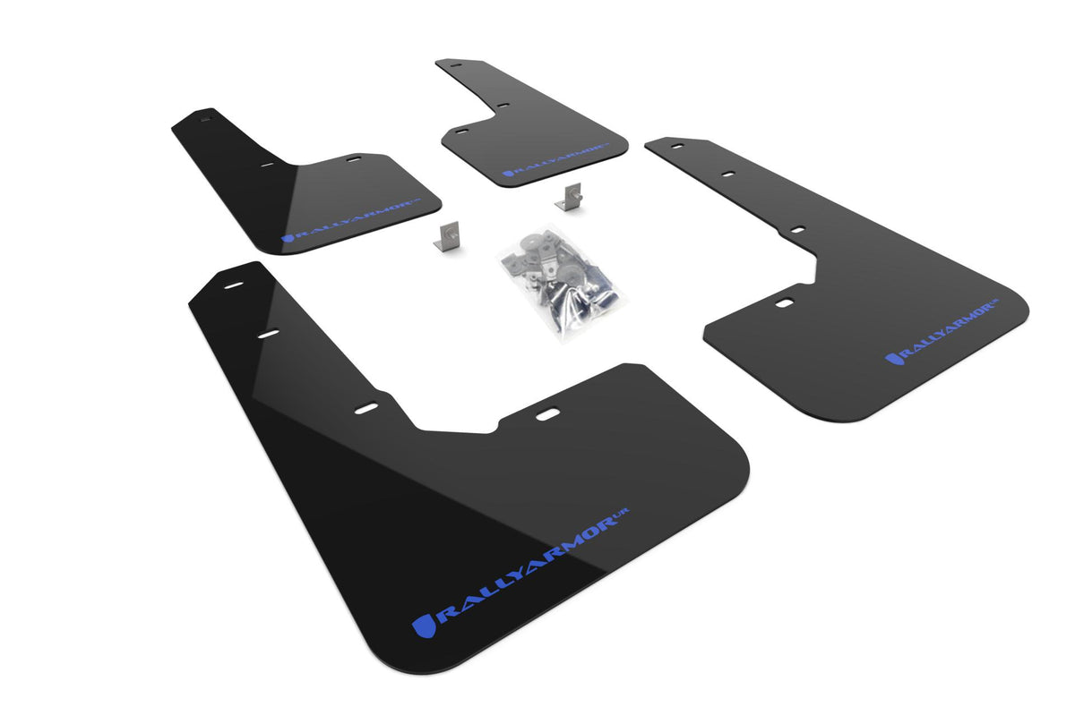 Rally Armor Black Mud Flap/Blue Logo (2022-2025 Outback Wilderness) - MF76-UR-BLK/BL