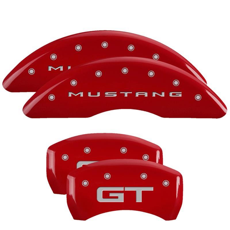 MGP Set Of 4 Caliper Covers Engraved Front: Mustang (2015) - Engraved Rear: GT (201 (2015-2023 Mustang GT Premium, Mustang GT) - 10200S2MGBL