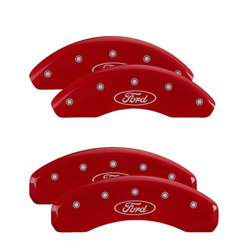 MGP Set Of 4 Classic Caliper Covers Red Powder Coat Finish (1998-2011 Ranger EV, Ranger Sport, Ranger XL, Ranger XLT) - 10227SCLCRD