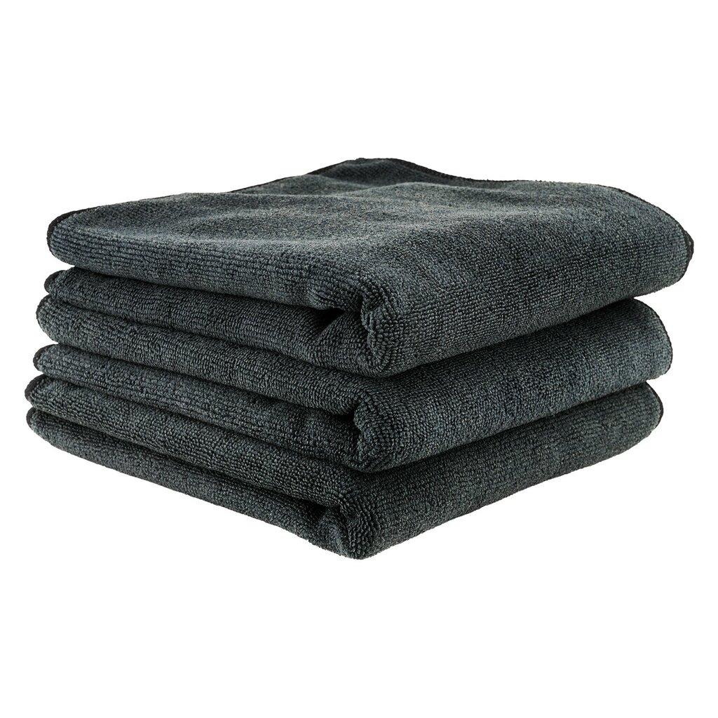 Chemical Guys Workhorse Black Professional Grade Microfiber Towel (Rubber/Plastic/Vinyl), 24" x 16" (3 Pack) - MIC35303