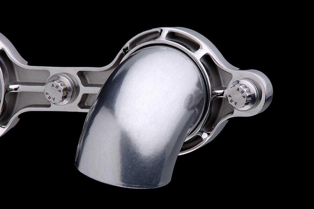 Ultimate Headers Swap Headers for Coyote Swapped 1964.5 - 70 Mustang - DSE Front Suspension - Silver Ceramic Finish - 472034