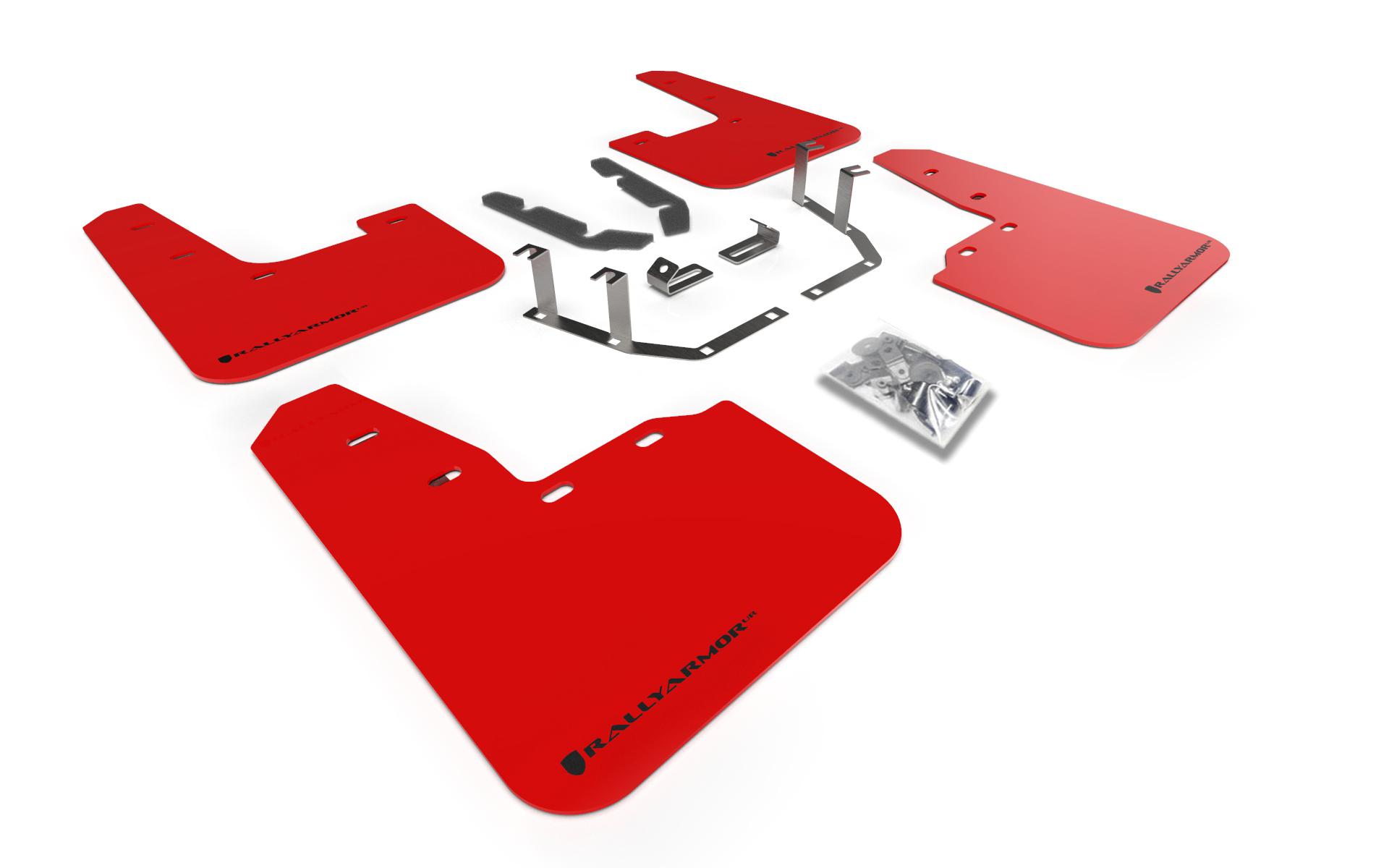 Rally Armor Red Mud Flap/Black Logo - MF60-UR-RD/BLK