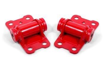 BMR Lower Motor Mount Kit - Poly, Red (1982-1992 Camaro, Firebird) - MM332