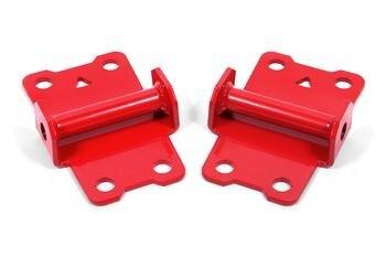BMR Lower Motor Mount Kit - Solid, Red (1982-1992 Camaro, Firebird) - MM334