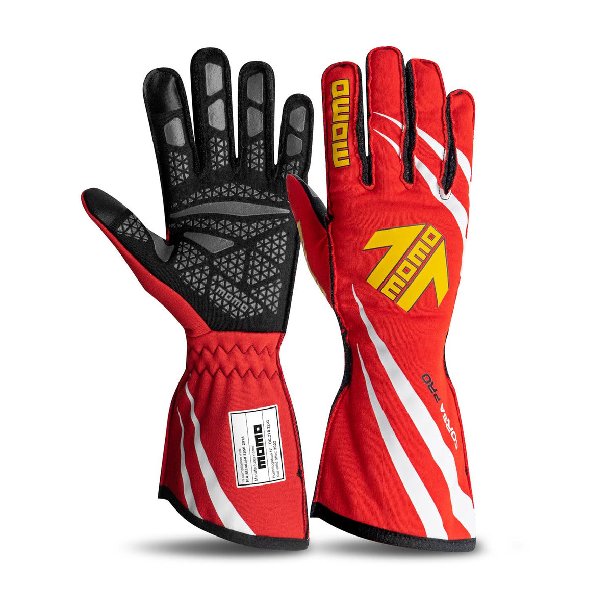 Momo GLOVES CORSA PRO RED 08 FIA 8856-2018 - GUCORPRORED08