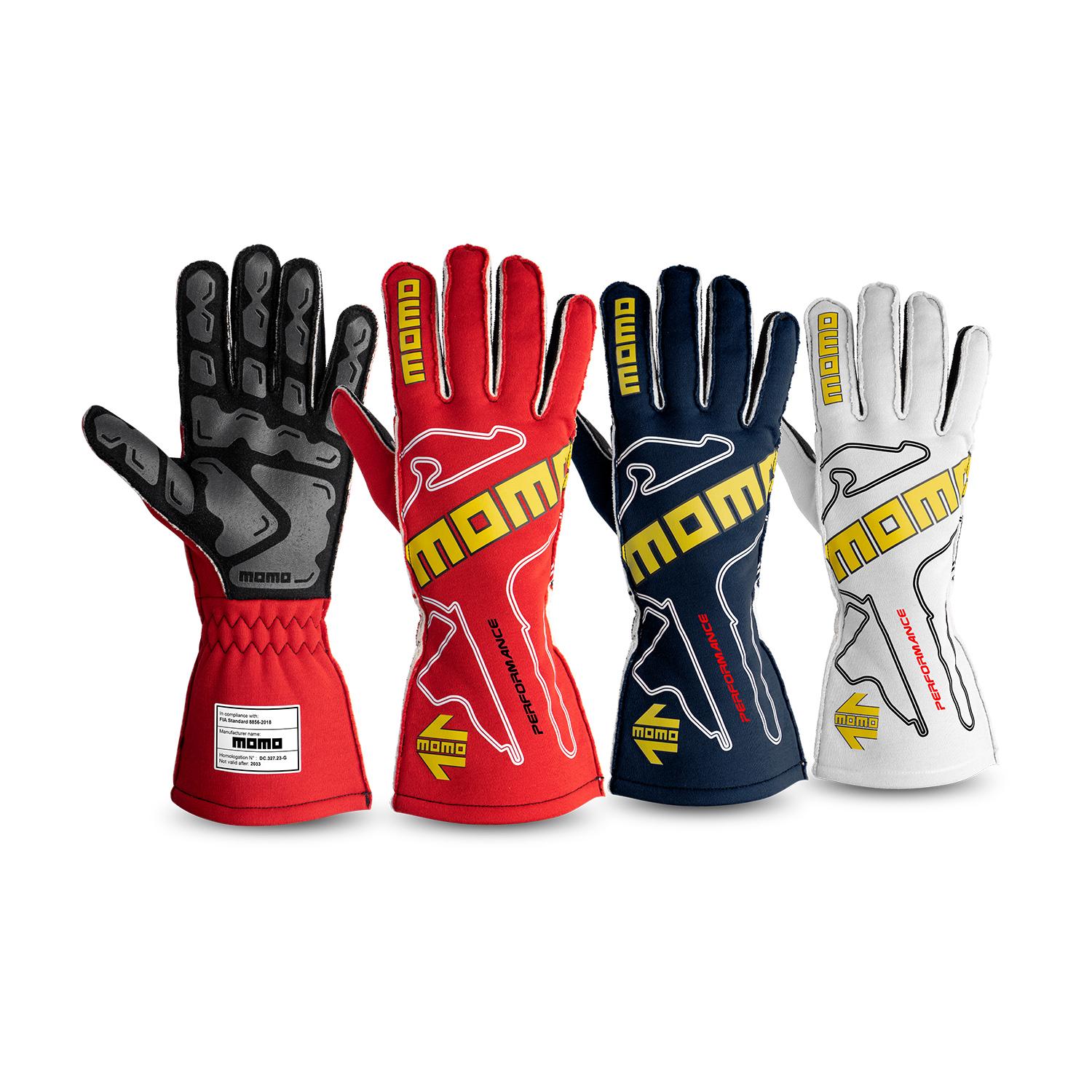 Momo GLOVES PERFORMANCE BLACK 08 FIA 8856-2018 - GUPERFOBLK08