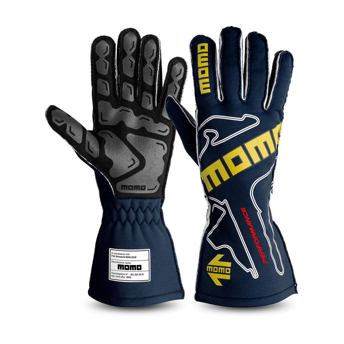 Momo GLOVES PERFORMANCE NIGHT NAVY 09 FIA 8856-2018 - GUPERFONNV09