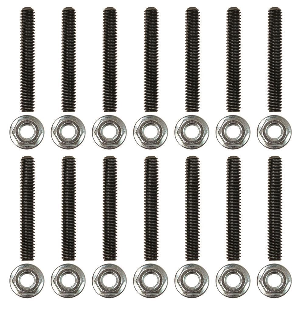 Moroso VALVE COVER, STUD KIT, BBC FABRICATED V/C, BROACHED STUDS, NON SERRATED FLANGE NUTS - 38824