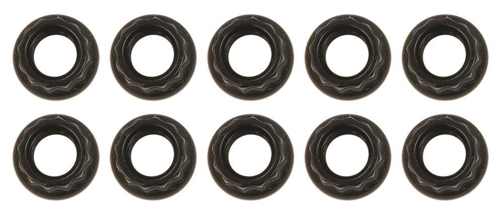Moroso NUT, 12 PT, 1/4-28, 10 PACK, BLACK OX - 38831