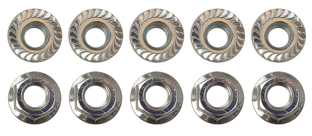 Moroso FLANGE NUT, SERRATED, M8 X 1.25, 10 PACK, ZINC - 38834