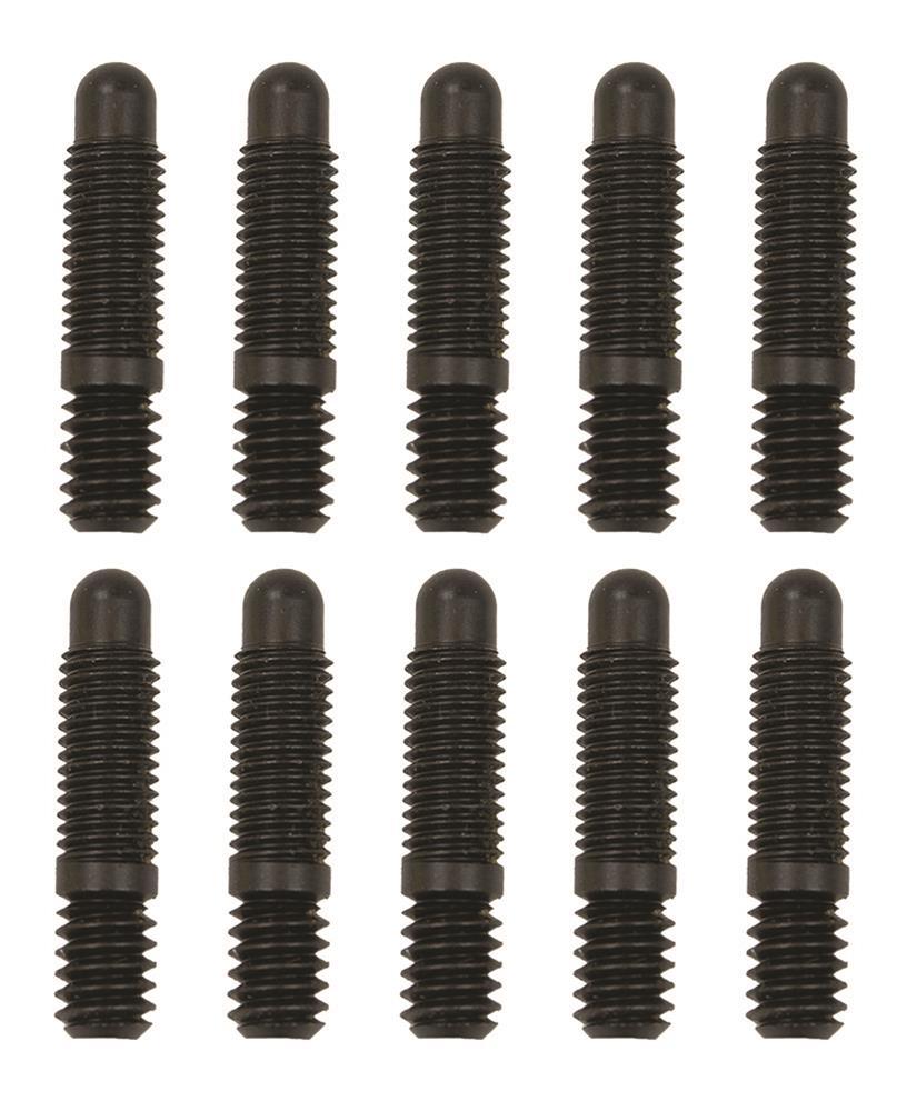 Moroso BULLET NOSE STUD, 1/4-20 X 1/4-28 X 1 3/16, 10 PACK, BLACK OX - 38835