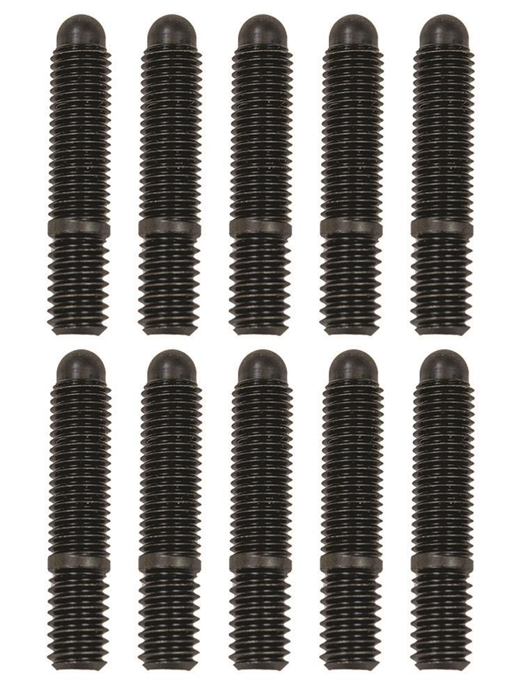 Moroso BULLET NOSE STUD, 5/16-18 X 5/16-24 X 1 5/8, 10 PACK, BLACK OX - 38836