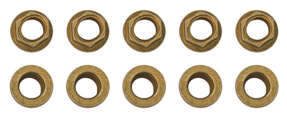 Moroso FLANGE NUT, 1/4-28, SERRATED, 10 PACK, ZINC - 38837