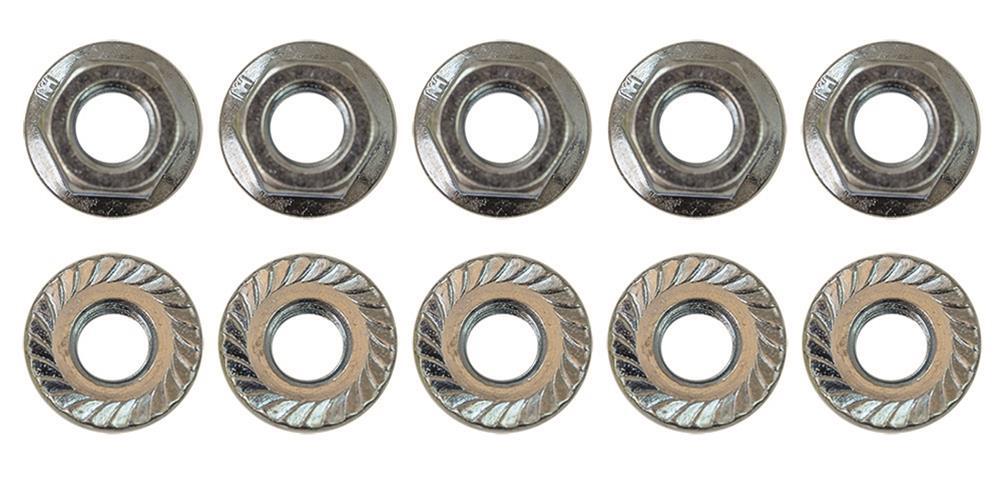 Moroso FLANGE NUT, 5/16-24, SERRATED, 10 PACK, ZINC - 38838