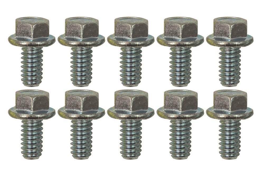 Moroso FLANGE HEX HEAD BOLT, 1/4-20 X .500, SERRATED, 10 PACK, ZINC - 38842