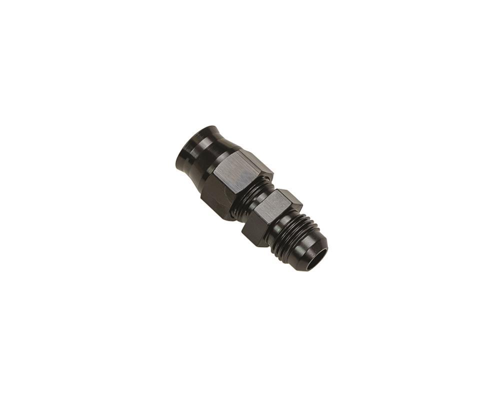 Moroso Hardline -AN Adapter Fitting, -6AN Male to 3/8" Tubing, Black Anodized - 65350