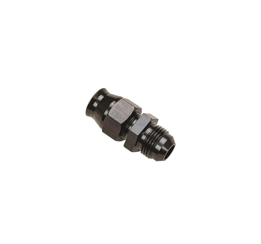 Moroso Hardline -AN Adapter Fitting, -8AN Male to 1/2" Tubing, Black Anodized - 65351