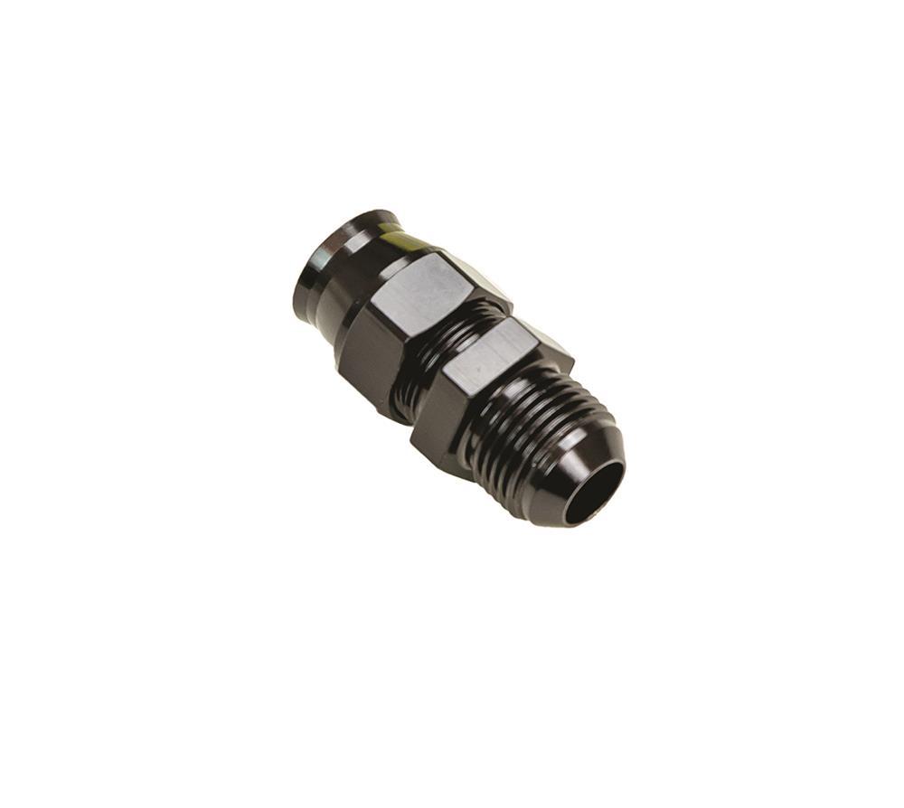 Moroso Hardline -AN Adapter Fitting, -10AN Male to 5/8" Tubing, Black Anodized - 65352