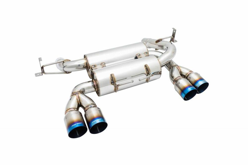 Megan Racing Supremo Exhaust System for BMW E90 M3 Sedan 08-11- Blue Titanium Tips - MR-ABE-BE90M34D-BT