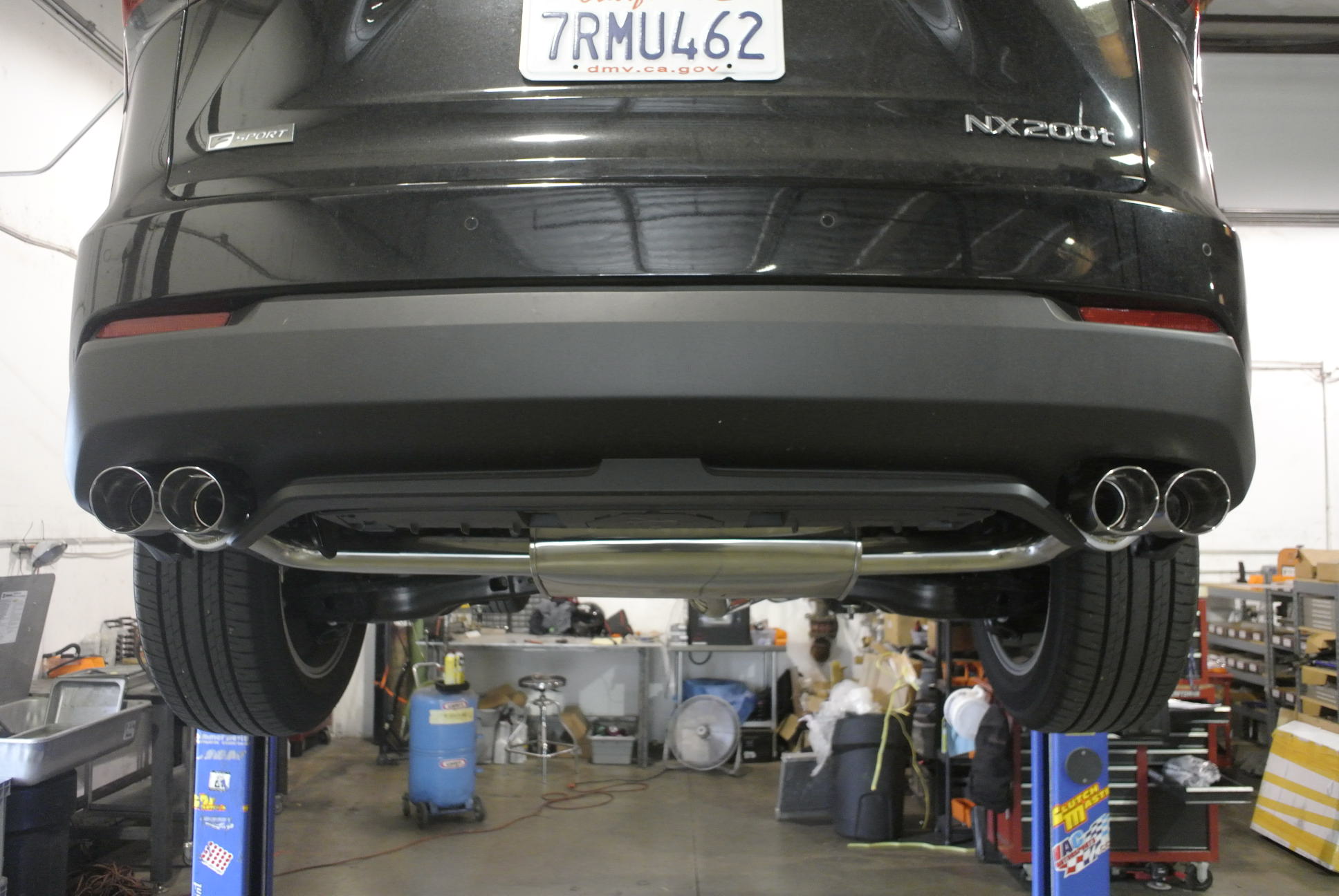Megan Racing Axle Back Exhaust System (2015+ Lexus NX200T, Stainless Rolled Tips) - MR-ABE-LN15