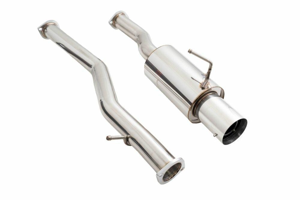 Megan Racing Infiniti G37 08-13 / Q60 14-15 (Coupe, RWD) Single Exit Cat-Back Exhaust System - Stainless Tip - MR-CBS-N7Z-DS + MR-XT-1610