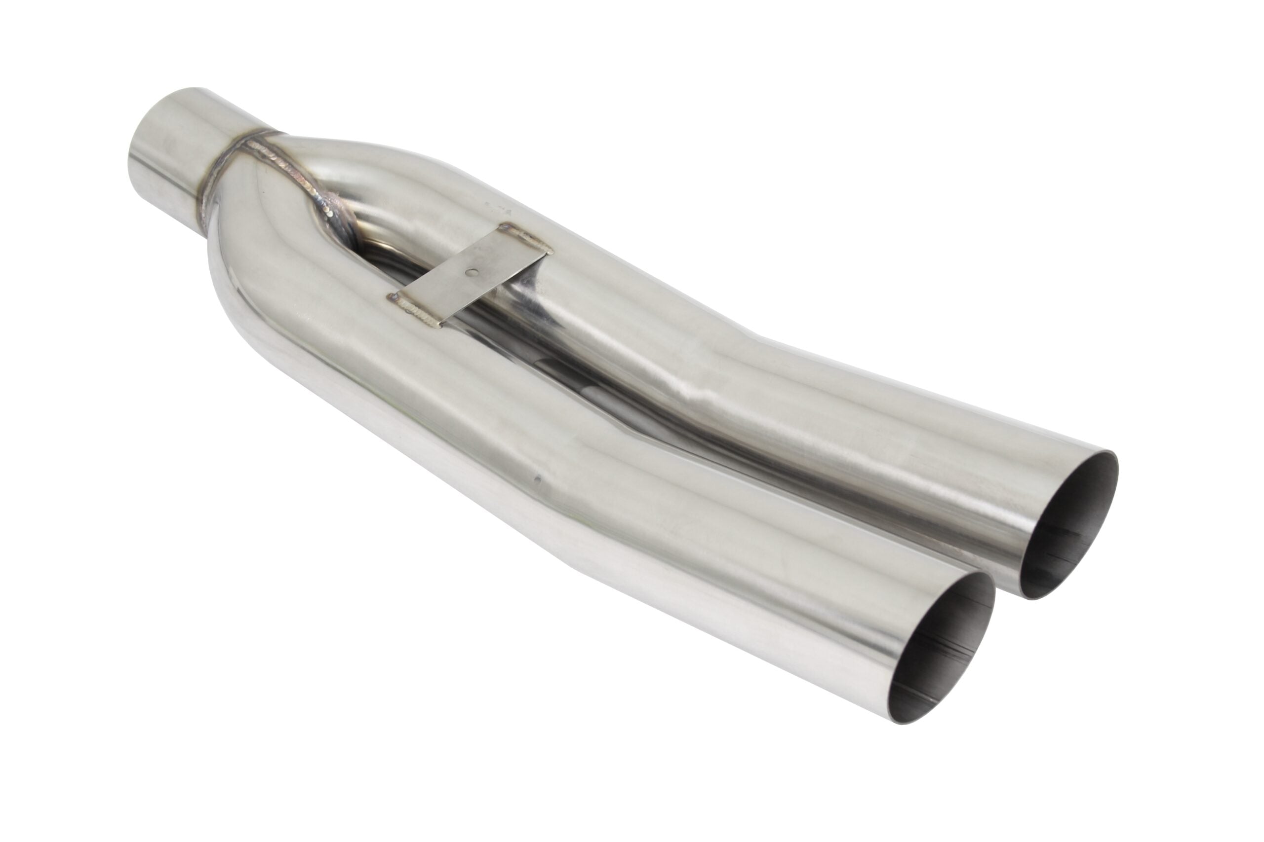 Megan Racing Universal Dual 3" Muffler Delete Exhaust Tips - Polished Stainless, Angled (Weld-On) - LW-UT-D3-V2