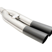 Megan Racing Universal Dual 3" Muffler Delete Exhaust Tips - Black Chrome, Angled (Weld-On) - LW-UT-D3BC-V2