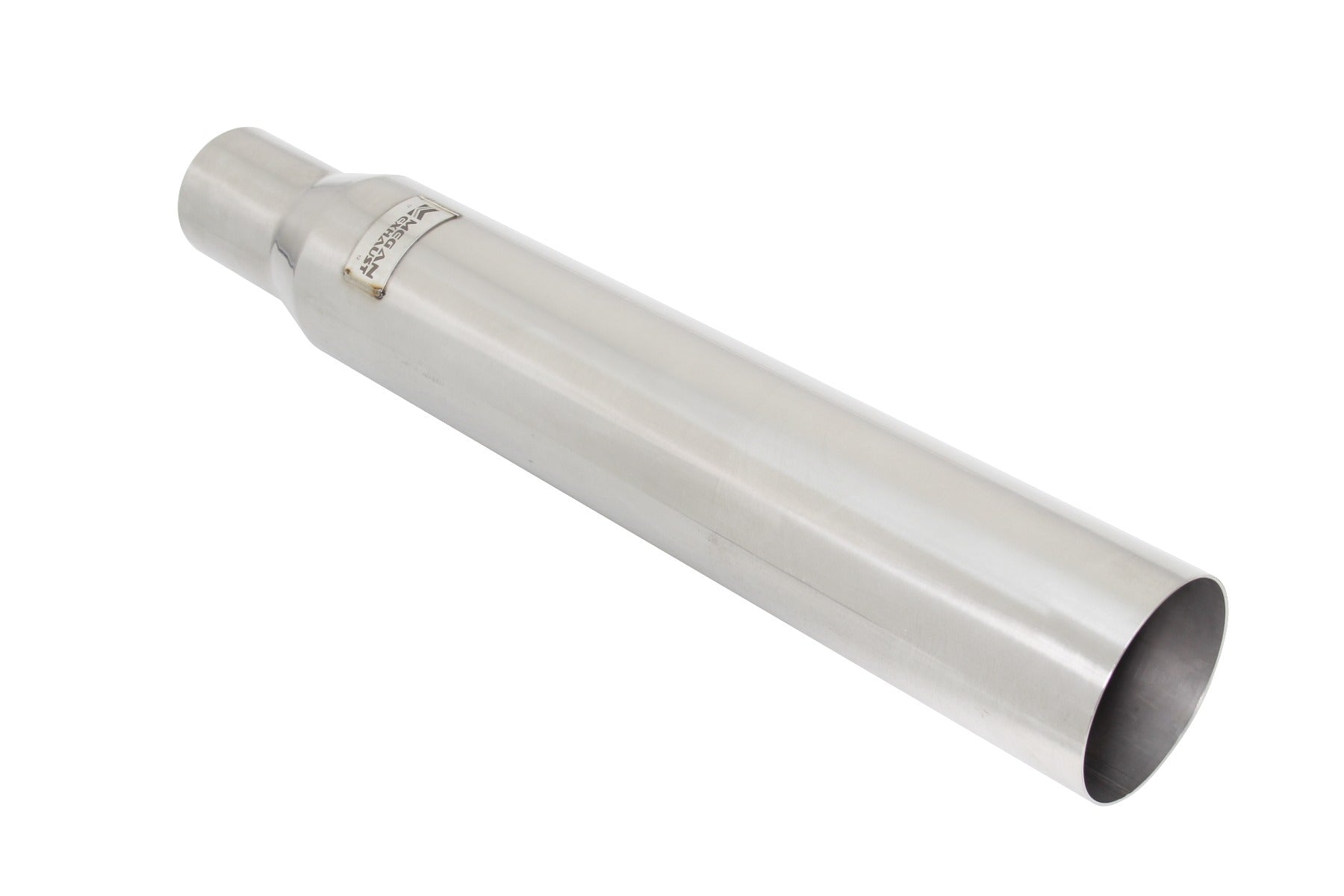 Megan Racing Universal Single 3" to 4" Muffler Delete Exhaust Tip - Straight, Stainless - LW-UT-S4