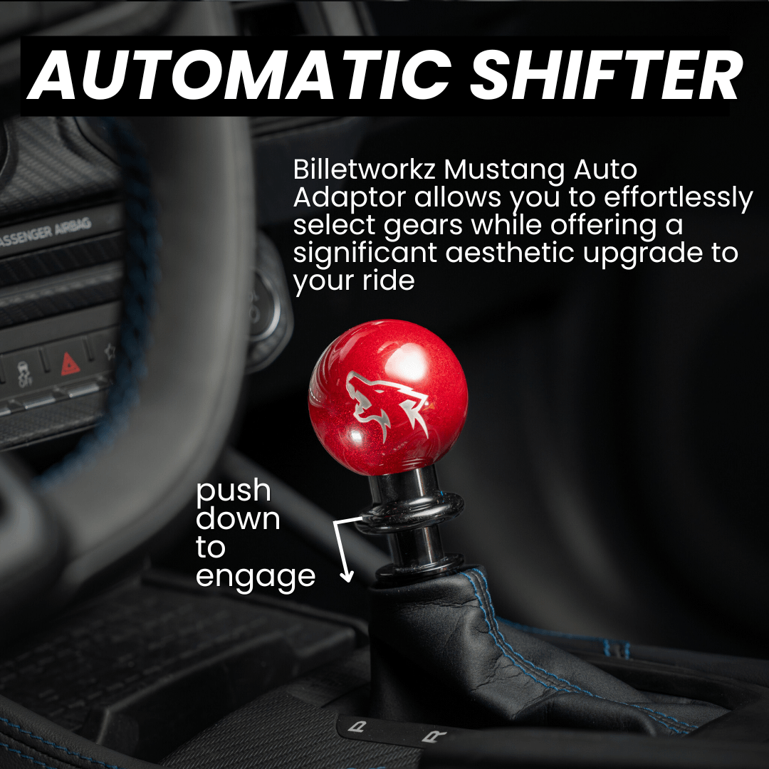 Billetworkz Shift Knob - Coyote Engraving - Automatic Transmission (2015-2025 Mustang)